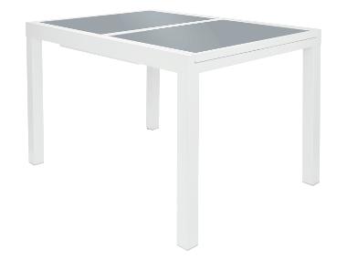 LIVARNO home Alu-Gartentisch »Houston«, ausziehbar, weiß/hellgrau