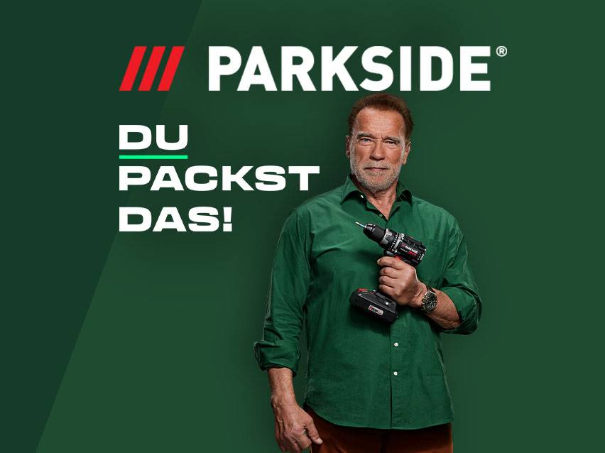 Arnold Schwarzenegger präsentiert Parkside Bohrmaschine: 'Du packst das!'